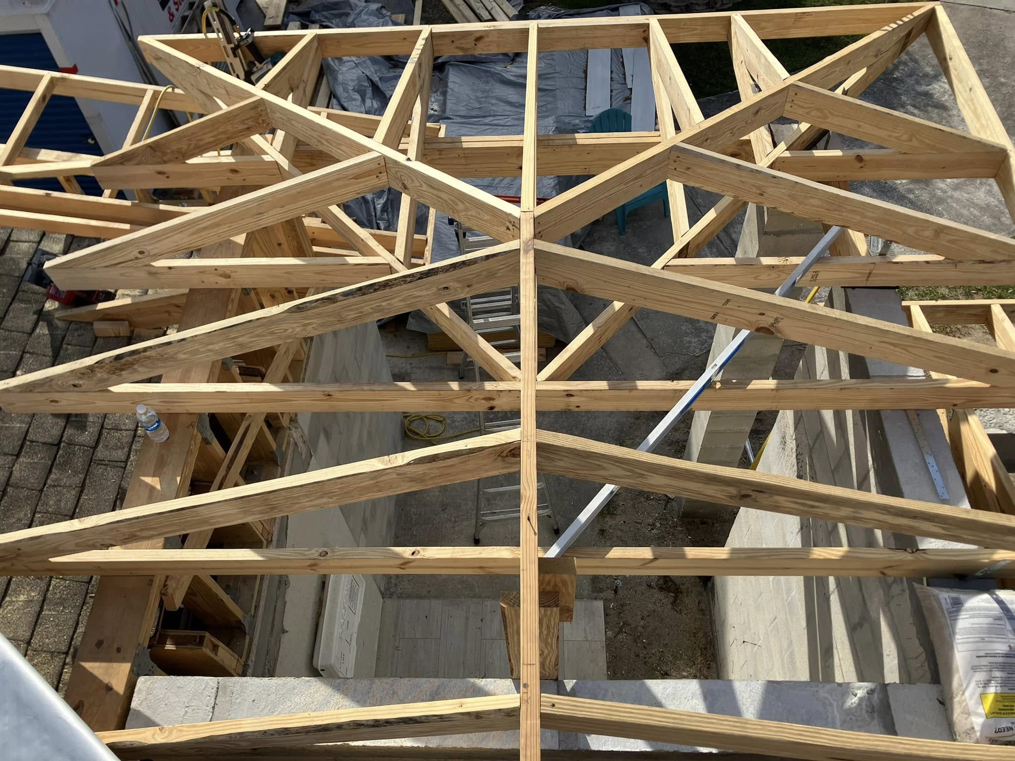 Custom home construction framing